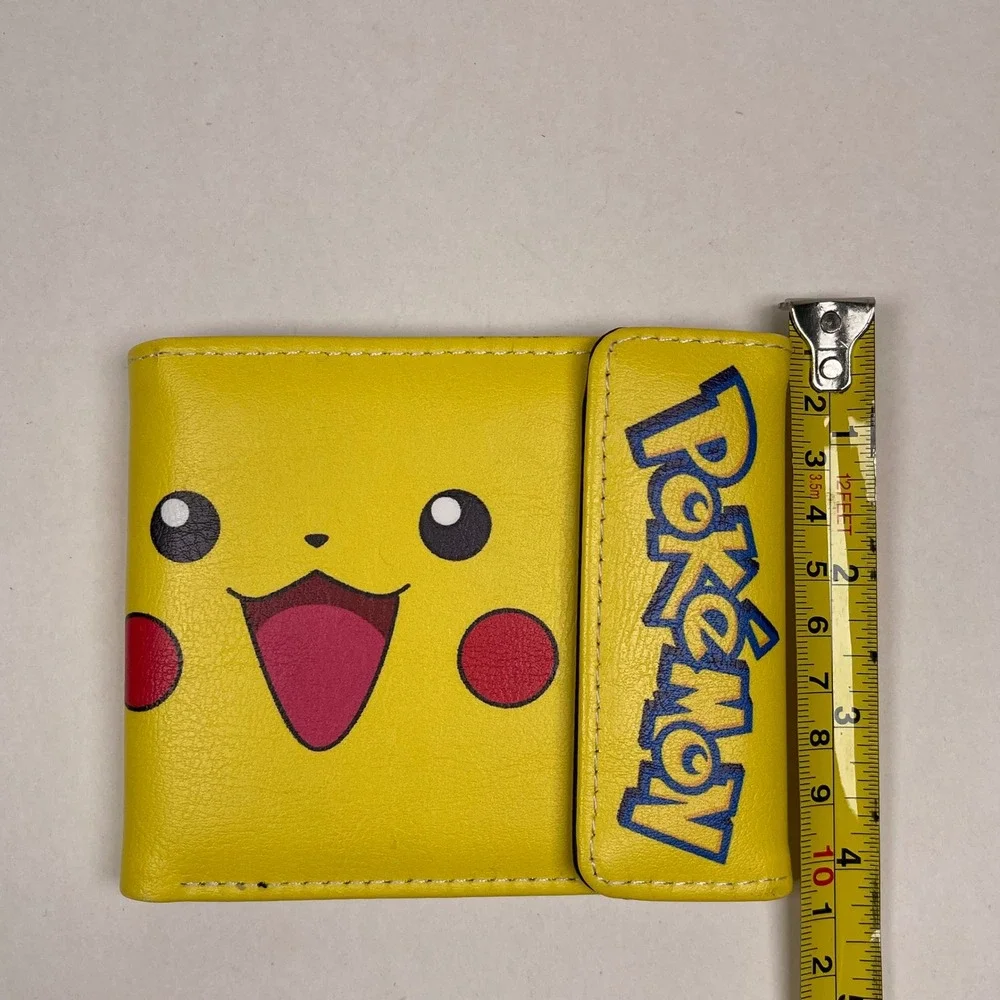 Pokemon Pikachu Bifold Wallet Yellow Faux Leather Graphic Print Nintendo Gamer